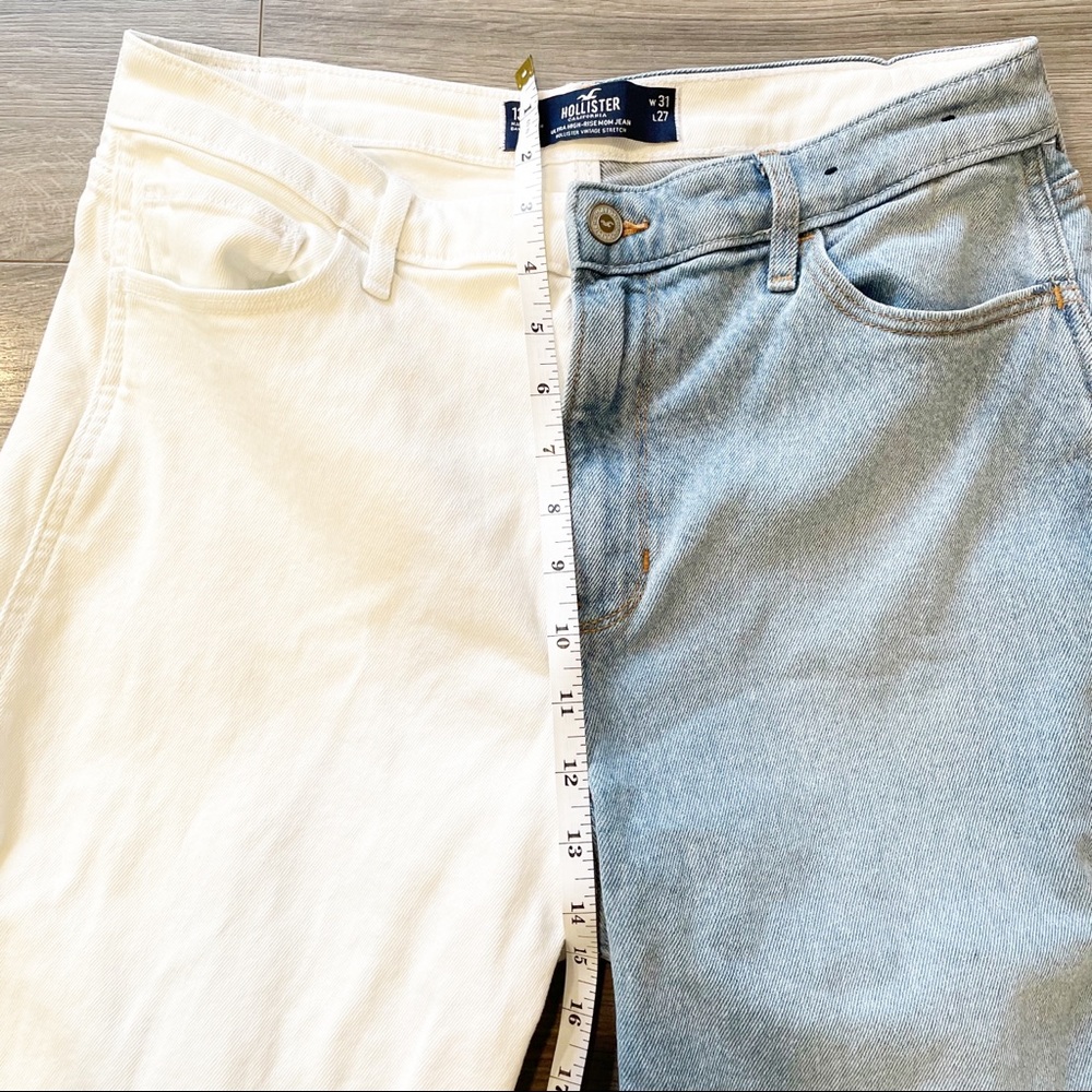 Hollister Ultra High Rise Mom Jeans Two Tone size 13 - Picture 6 of 7